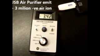 Testing GMM Technoworld USB Ionizer Air Purifier using AlphaLab Inc Air Ion Counter [upl. by Drarej428]