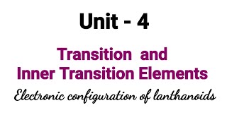 Electronic configuration of lanthanoids  Transition and Inner Transition Elements TN12th Chemistry [upl. by Pals]