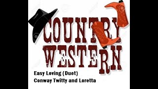 Easy Loving Duet Conway Twitty and Loretta Lynn KARAOKE [upl. by Nichola]