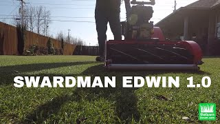 Swardman Reel Mower  February 2018 [upl. by Atteuqram]