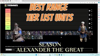 BEST RANGE TIER LIST UNITSConquerors Blade [upl. by Ardena]