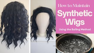 Maintaining Synthetic Wigs Using the Boiling Method [upl. by Yehc]