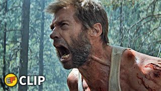 Wolverines Berserker Rage  Forest Fight Scene  Logan 2017 Movie Clip HD 4K [upl. by Fabi]