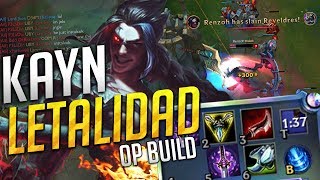 KAYN BUILD LETALIDAD COMO DESTROZAR AL JUNGLA RIVAL DAÑO BESTIAL [upl. by Mosora29]