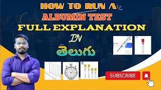 How to Run a albumin test full explanation In Telugu by Mr vineel [upl. by Birgit]