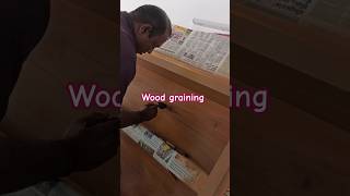 Wood graining wood texture painting viralshot viralvideo music song [upl. by Rexfourd]