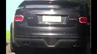 VE E Series HSV GTS minus rear muffler straight through DG Pipes Exhaust Sound [upl. by Merwyn]