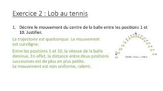 Exercices corrigés sur la description dun mouvement [upl. by Nero]