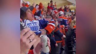 Edmonton Oilers fan flashes boobs during NHL conference finals [upl. by Ara]