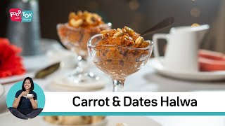 Healthy Carrot And Dates Halwa Recipe With No Refined Sugar  Sugar Free Gajar Ka Halwa [upl. by Aifoz]