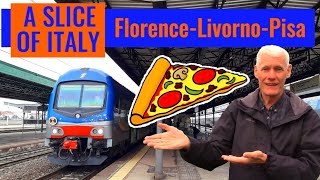 3 REGIONAL TRAINS to FlorenceLivornoPisa An old car display period costumes and a Pisa pizza [upl. by Nnaeirb274]