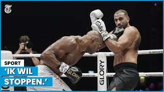 Zo kondigt Badr Hari mogelijk afscheid aan [upl. by Ahsiekim]