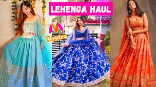 Myntra Lehenga Haul  Branded Designer Lehengas for EngagementSangeetWedding [upl. by Ecilahs]