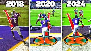 Scrambling for a 99 Yard Touchdown with Lamar Jackson on Every Madden [upl. by Nylidnarb]