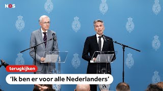 TERUGKIJKEN  Eerste persconferentie beoogd premier Schoof [upl. by Hakeber638]