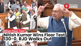 Nitish Kumar Wins Bihar Floor Test Amid RJD Walkout And MLA Defections [upl. by Goren35]