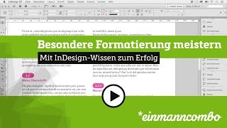 Spezielle Formatierungen in InDesign meistern [upl. by Aiyot]