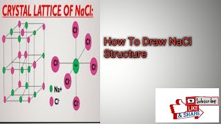 How To Draw NaCl Structure  Crystal Lattice of NaCl  step by easily  Formula Unit Of NaCl [upl. by Ennairrac296]