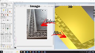 How To Make Texture Design In Artcam 2008  3d Artcam work  Artcam Tutorial [upl. by Wales]