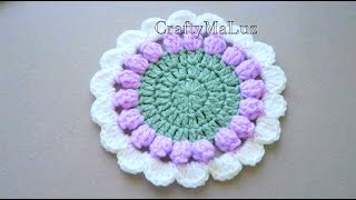 CROCHET TUTORIAL CARPETA PORTAVASOS A CROCHET PASO A PASO  como hacer Posavasos a crochet [upl. by Jones346]