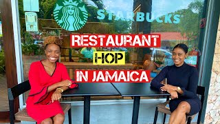 Restaurant Hop in Jamaica 8 Starbucks New KingstonMoya Moy’s Kitchen [upl. by Jarv]