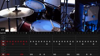 Aruarian Dance  Nujabes Jam school of music  Drum scoresheet music [upl. by Leeban]