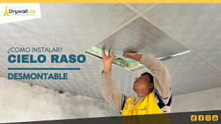 ¿Como Instalar CIELO RASO de BALDOSA Desmontable EN TAN SOLO 3 HORAS [upl. by Kwon119]