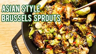 Air Fryer Brussel SproutsQuick and Easy Asian Side Dish [upl. by Neyut966]