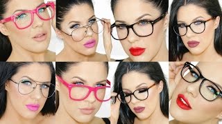 MAKEUP FOR GLASSES  HOW TO STYLE MAKEUP WITH DIFFERENT FRAMES [upl. by Annazor242]