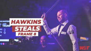 Hawkins Steals Frame Eight  BetVictor European Masters Final [upl. by Mccurdy269]