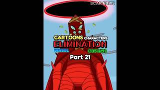 Part 21  Cartoons Characters Elimination Wheel edit battle 1v1 capcut cartoons viral [upl. by Innattirb306]