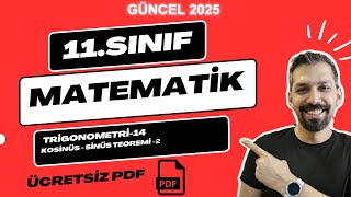 11SINIF MATEMATİK TRİGONOMETRİ  KOSİNÜS  SİNÜS TEOREMİ 2 [upl. by Garrity]