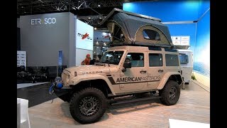 Jeep Wrangler Defcon Cliffride by American Fastbacks rooftop tent Camper walkaround  interior V2037 [upl. by Ruvolo545]