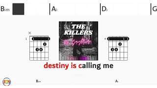 THE KILLERS Mr Brightside FCN GUITAR CHORDS amp LYRICS [upl. by Efar913]