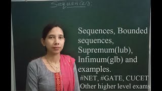 Definition of sequences bounded sequences Supremumlub Infimumglb NET GATE [upl. by Horowitz807]