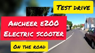 Ancheer E200 electric scooter road test in Bonn Germany [upl. by Leunamme]