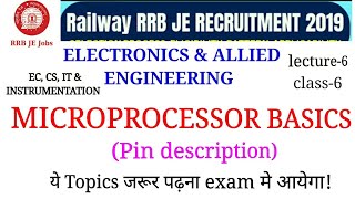 MICROPROCESSOR 8085 PIN DESCRIPTION FOR RRB JE ELECTRONICS amp ALLIED GROUP BY SIRJEE CLASSES [upl. by Aidnac222]