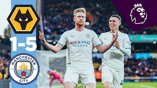 HIGHLIGHTS  Wolves 15 Man City  FOUR De Bruyne Goals  Sterling [upl. by Delmar276]