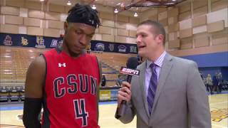 MBB Tavrion Dawson CSUN Talks 1000 Career Points [upl. by Sakiv409]