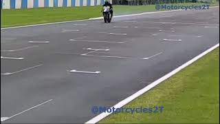 Honda NSR500 replica first flying laps at Donington Park [upl. by Ahsiened225]