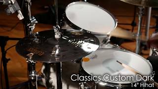 Meinl Cymbals CC14DAH Classics Custom 14quot Dark Hihat [upl. by Llenad]