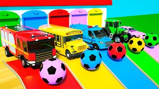 Wheels on the Bus  Bingo Song  Oh no Cars Fell into Color Lake  Baby Nursery Rhymes amp Kids Songs [upl. by Lecroy960]