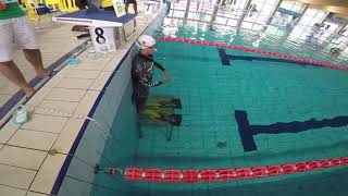 Alessia Zecchini Italy 22107 mt GOLD Medal WC2018 DYN BF W NWR Apnea Freedive WORLD RECORD [upl. by Nappie]