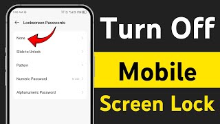 Mobile Se Screen Lock Kaise Hataye  Phone me screen lock kaise hataye [upl. by Mord]