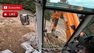 Menzi Muck M3354 How to close an extreme excavation Schreitbagger Spider Excavator [upl. by Kellyann]