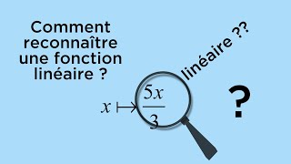 Reconnaître une fonction linéaire [upl. by Ima]