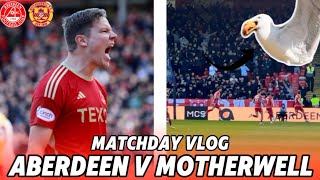 GARTENMANN TO THE RESCUE  ABERDEEN V MOTHERWELL  MATCHDAY VLOG  270424 [upl. by Roanna]