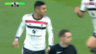 Casemiro Goal West Ham Vs Manchester United 11 All Goals Analysis amp Highlights [upl. by Drarig156]