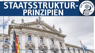 5 Staatsstrukturprinzipien einfach erklärt  Republik Demokratie Rechtsstaatlichkeit Föderalismus [upl. by Rorrys]