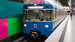 Metro System UBahn in Munich Germany 🇩🇪 [upl. by Dyraj]